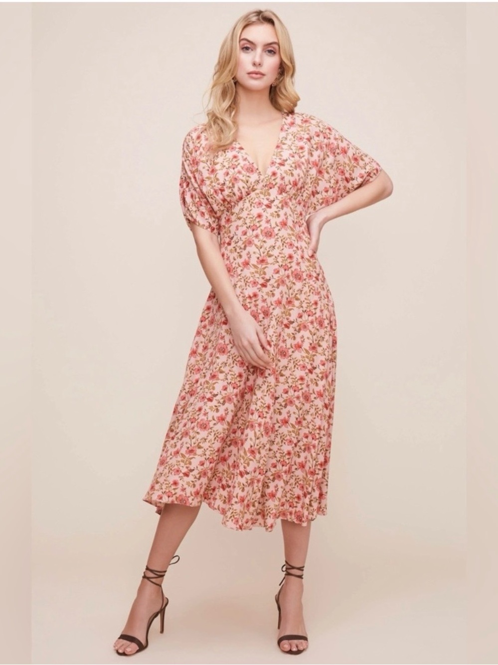 Astr the label size small floral pink dress